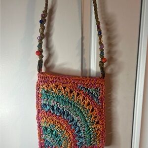 Colorful Woven Shoulder Bag